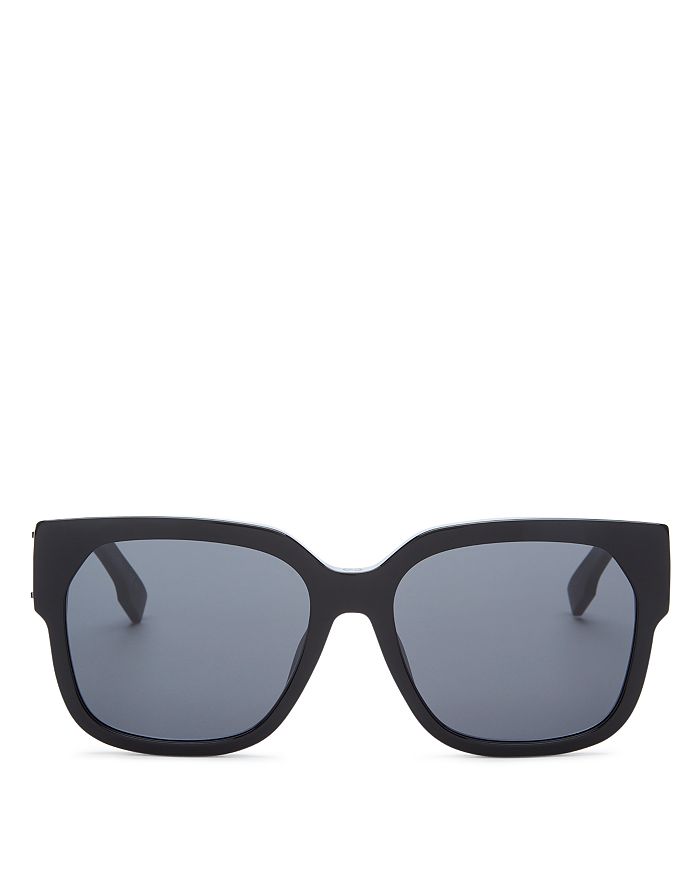 Dior Women's Square Sunglasses, 58mm In Black/gray Solid