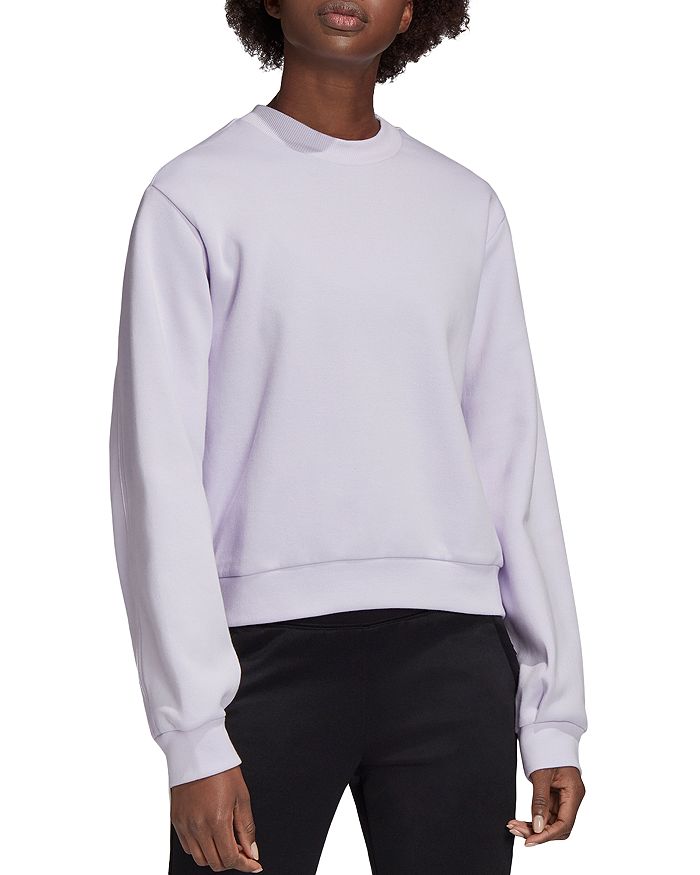 Adidas Originals Adidas Pleated-back Sweatshirt In Purple Tint