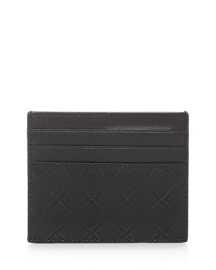 Bottega Veneta Intarsio Leather Card Case In Black