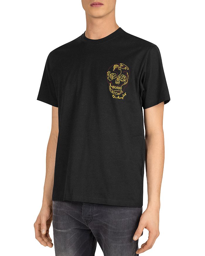 THE KOOPLES EMBROIDERED COTTON TEE,HTSC20010K