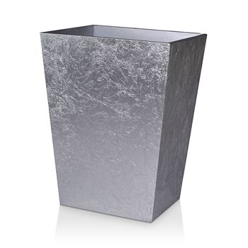 Mike and Ally - Eos Silver Leaf Wastebasket