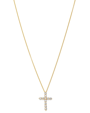 Bloomingdale's Diamond Cross Pendant Necklace in 14K Yellow Gold, 1.0 ct. t.w. - 100% Exclusive