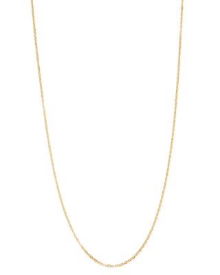 Bloomingdale's Fine Collection - Flat Rolo Link Chain Necklace in 14K Yellow Gold - Exclusive