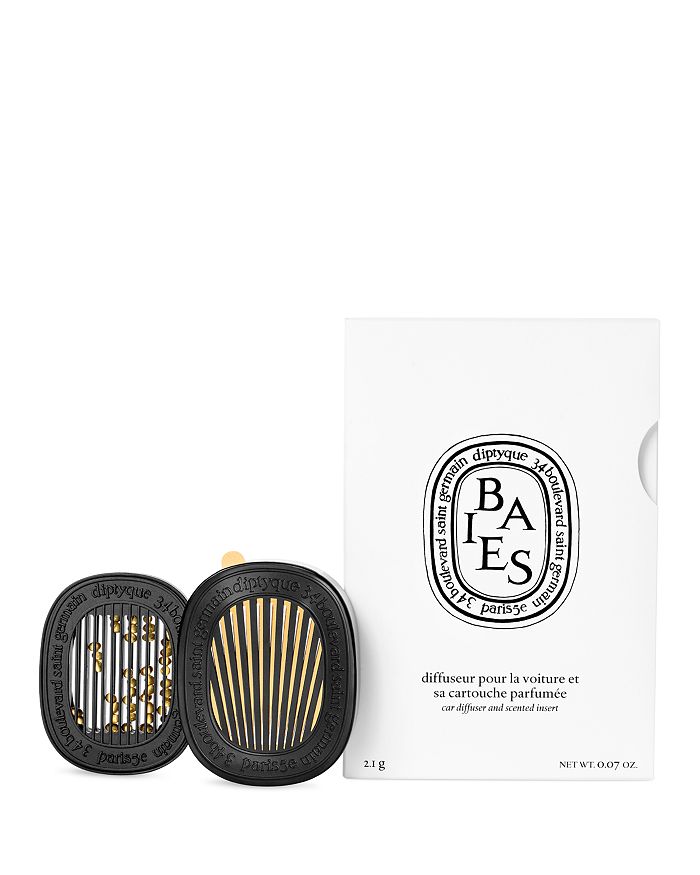Shop Diptyque Baies (berries) Car Fragrance Diffuser And Refill Insert Set 0.07 Oz.