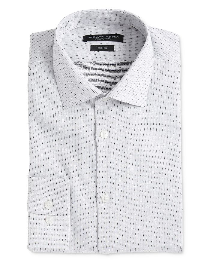John Varvatos Star USA Soho Textured Dot Slim Fit Dress Shirt