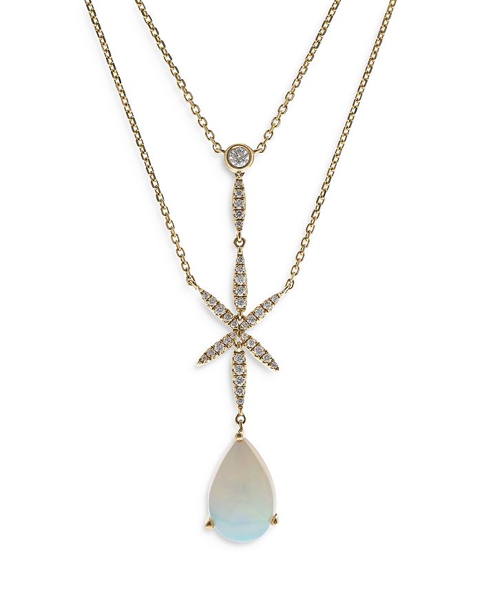 Bloomingdale's - Opal & Diamond Double-Strand Necklace in 14K Yellow Gold, 18" - 100% Exclusive