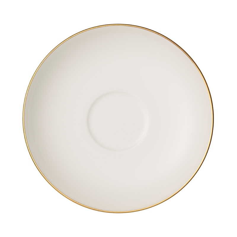 Villeroy & Boch Anmut Gold Espresso Cup Saucer In White