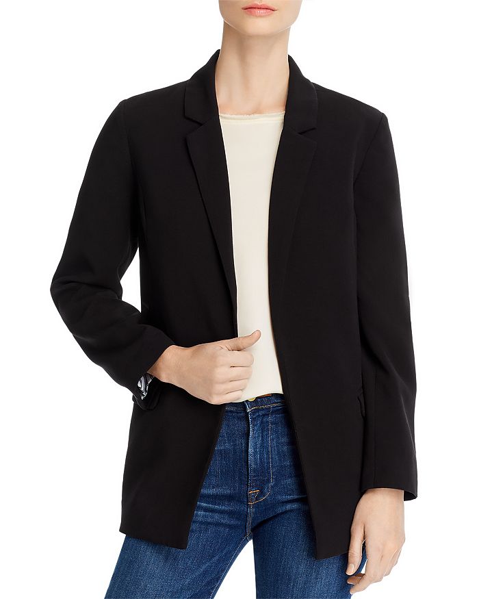 Cupcakes And Cashmere Siri Striped-lining Blazer In Black