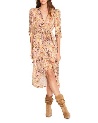 ba&sh Happy Ruffled Floral Print Dress | Bloomingdale's