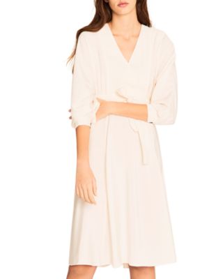 knee length dresses for ladies Crossover Midi Dress in Bali Blue
