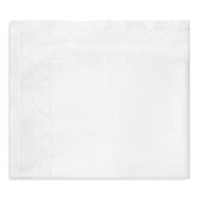 Sferra Giza 45 Quatrefoil Flat Sheet, King In White