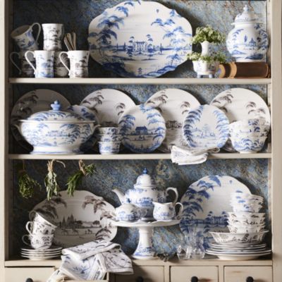 Country Estate Delft Blue 18.5" Serving Platter Main House