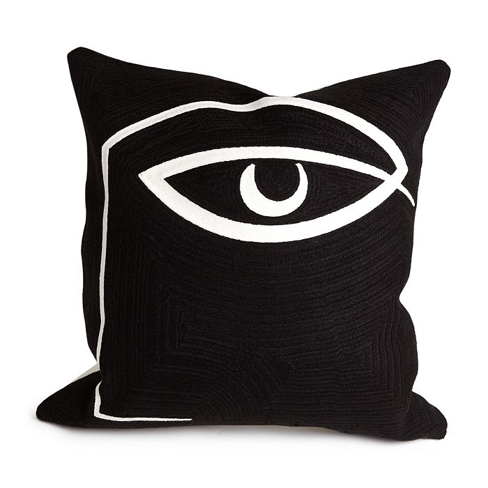 Global Views Horus Decorative Pillow, 20 X 20 In Black