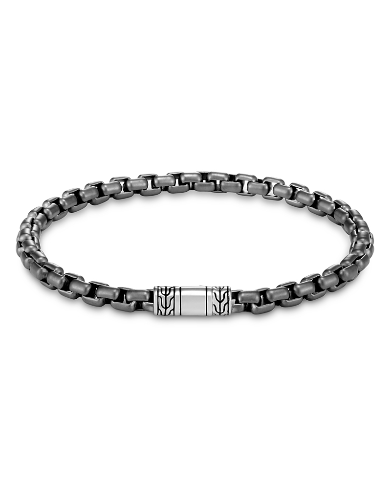 John Hardy Sterling Silver With Black Rhodium Classic Chain Bracelet In Silver