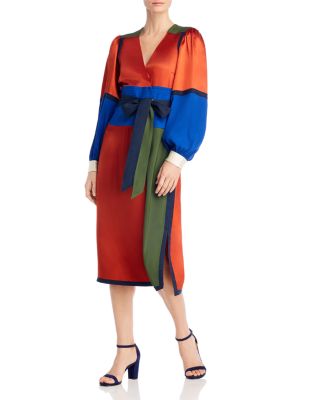 Tory Burch Colorblocked Wrap Dress | Bloomingdale's