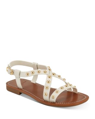 Fianna Gold-Tone Studded Sandals 