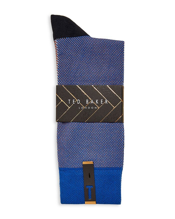Ted Baker Mxs Multi Stripe Socks In Bright Blue