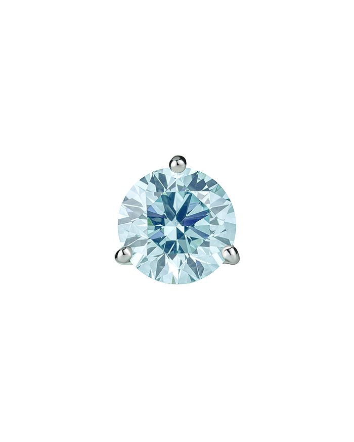 Lightbox Jewelry Labgrown Blue Diamond Solitaire Stud Earrings In 10k