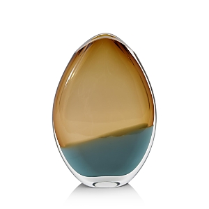 Shop Global Views Pistachio Large Oval Vase In Amber