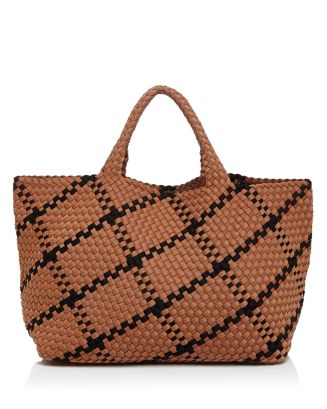 環境に配慮した★NAGHEDI★St. Barths Large Tote Plaid St. Barths Large Tote | Cocoa