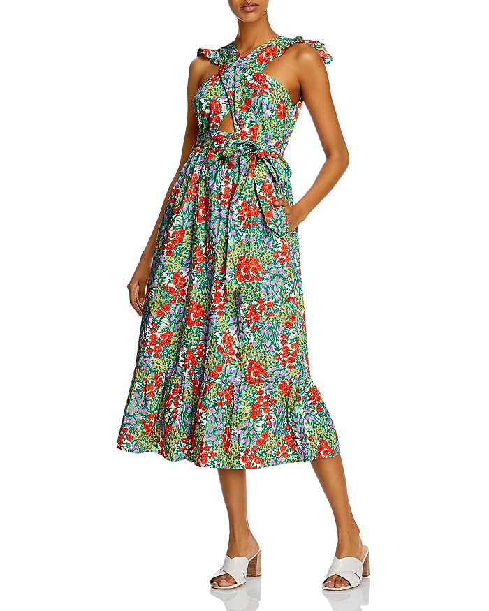BANJANAN CECIL CROSSOVER MIDI DRESS,BSP20DC599