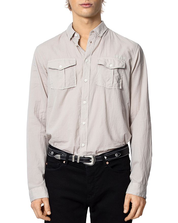 Zadig & Voltaire Dupe  Voile Shirt In Argent