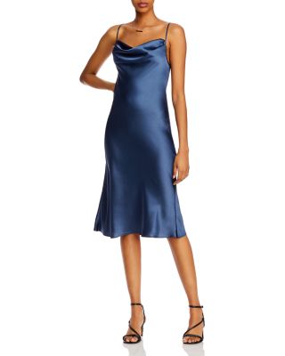 aqua navy blue dress