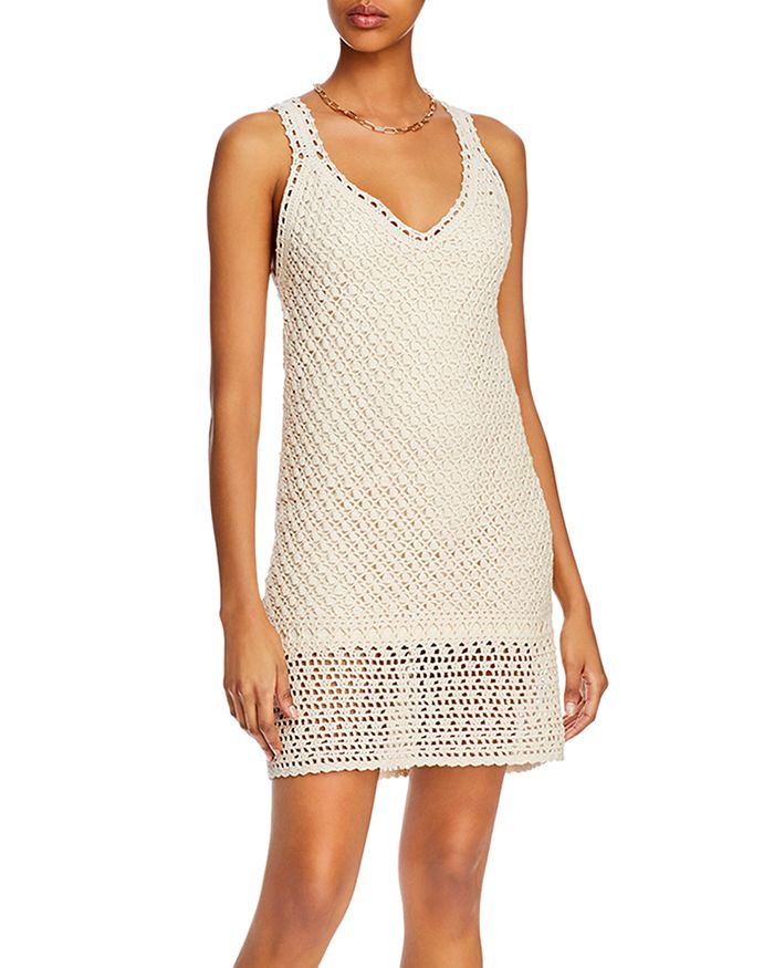 AQUA Crochet Sleeveless Dress 100 Exclusive Bloomingdale's