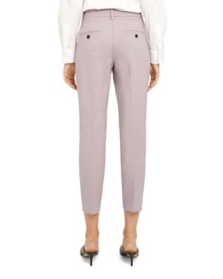 Double-Breasted Blazer & Treeca Wool-Blend Cropped Pants