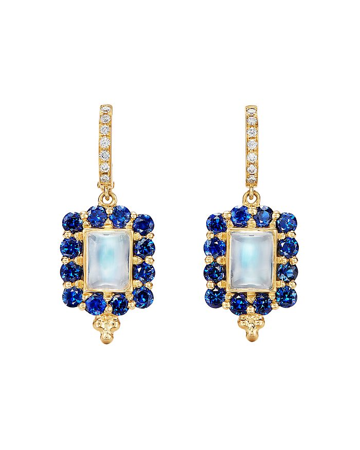 Temple St Clair 18k Yellow Gold Color Theory Multi-gemstone & Diamond Drop Earrings In Blue/gold