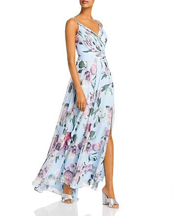 Clayborne Dress Aqua Floral main image 0