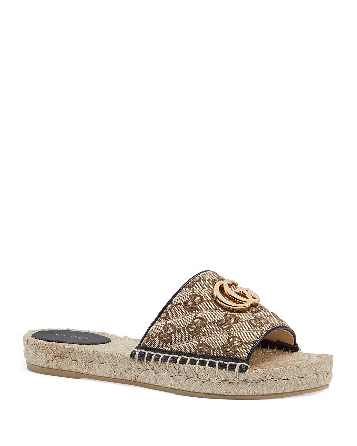 Gucci - Women's GG Matelass&eacute; Espadrille Slide Sandals