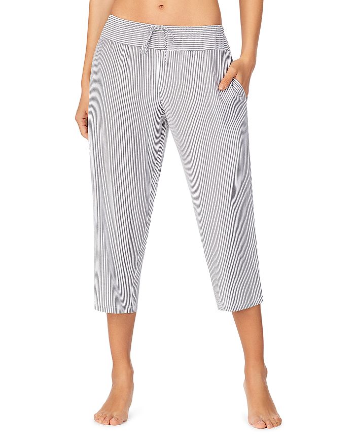 Donna Karan DKNY Striped Cropped Pajama Pants | Bloomingdale's