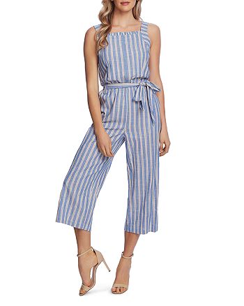 CeCe Striped Cropped Jumpsuit | Bloomingdale's