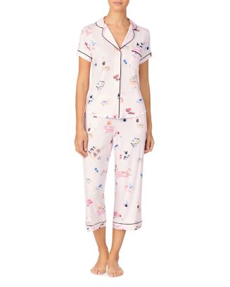 kate spade new york Printed Cropped Pajama Set | Bloomingdale's