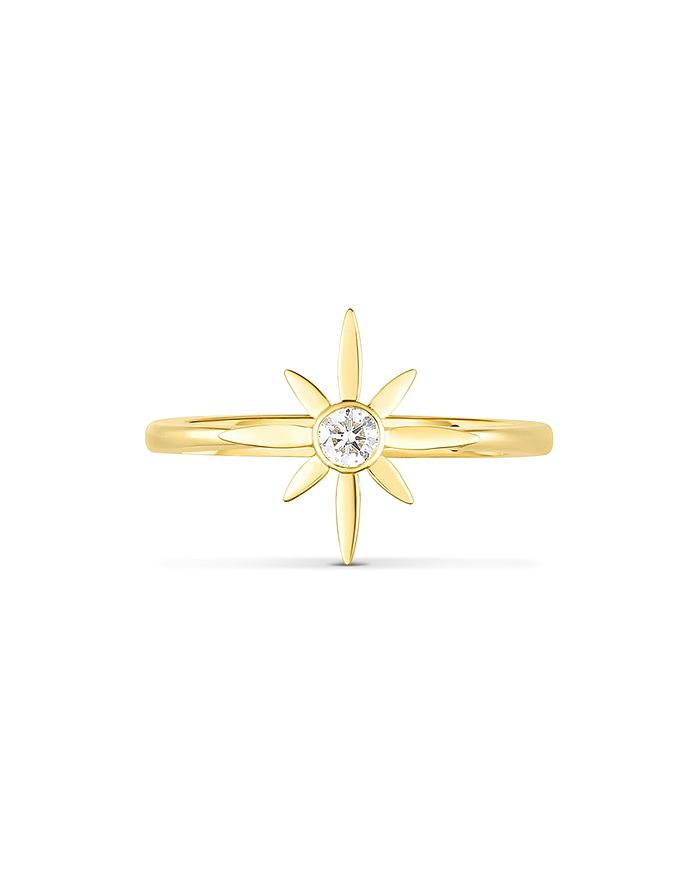 Roberto Coin 18k Yellow Gold Disney Cinderella Diamond Star Ring In White/gold