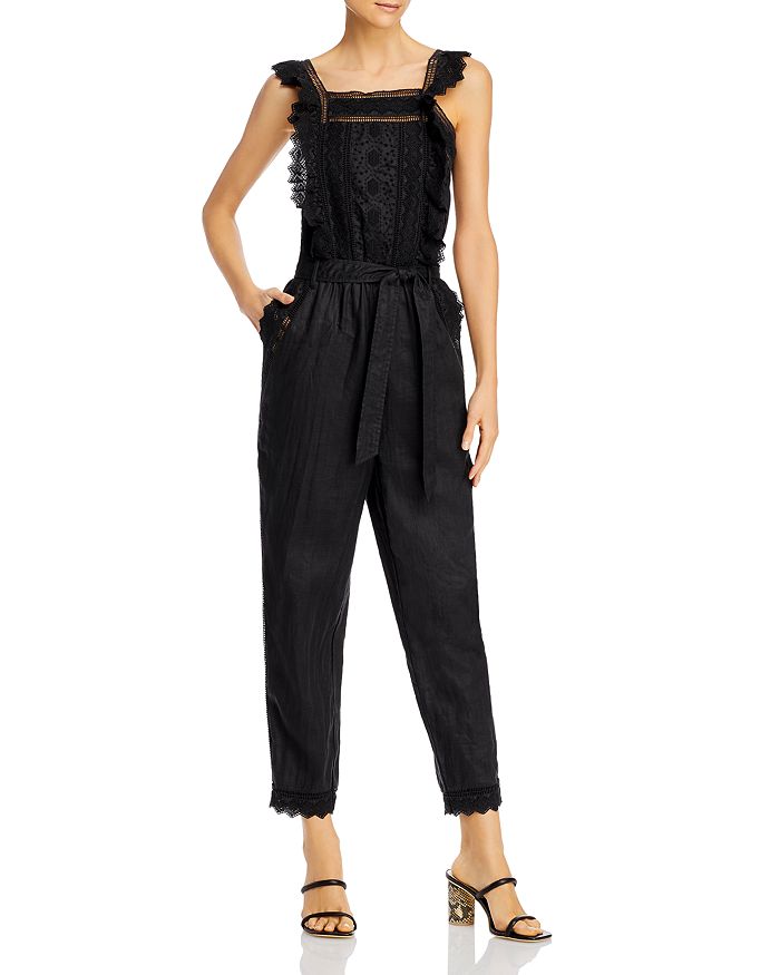 FRAME LACE EYELET JUMPSUIT,LWWB0533