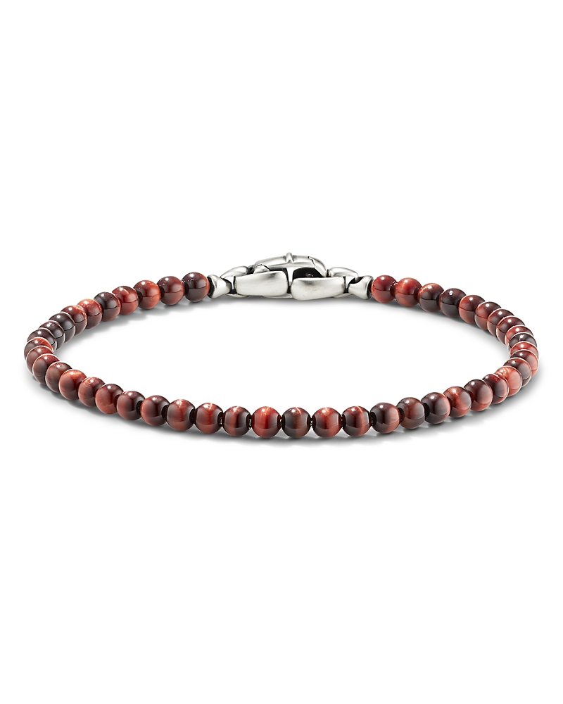 David Yurman Men's Spiritual Beads Bracelet with Red Tiger's Eye