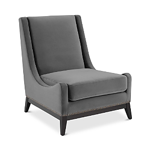 Modway Confident Accent Velvet Lounge Chair In Gray