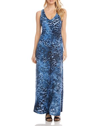Karen Kane Tie-Dyed Side-Slit Maxi Dress | Bloomingdale's