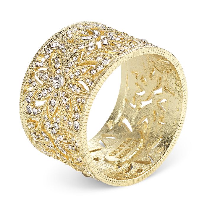 Olivia Riegel Windsor Napkin Rings, Set Of 4 In Gold