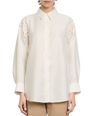 lace trim shirt