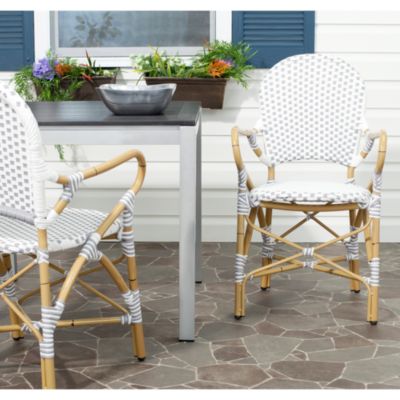 Hooper Indoor-Outdoor Stacking Arm Chair, Set of Two
