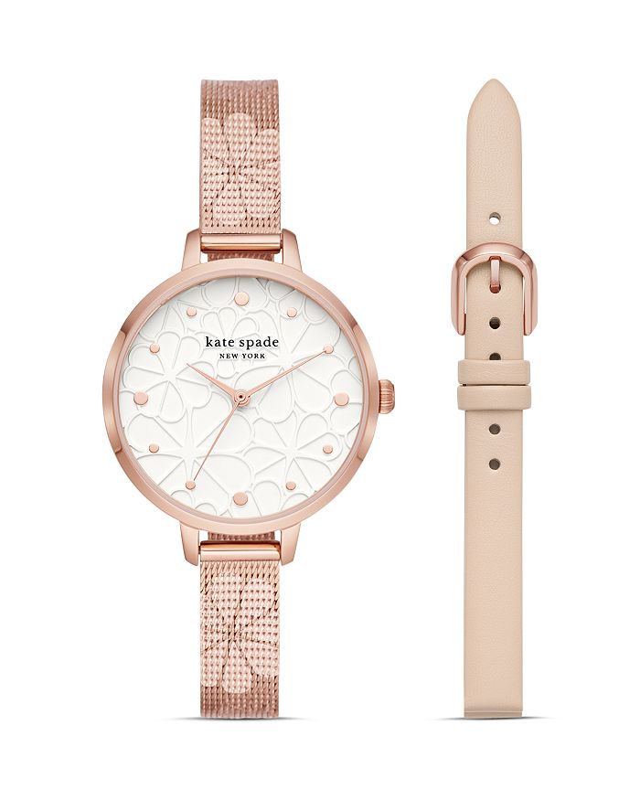 KATE SPADE METRO WATCH BOX SET, 34MM,KSW1596SET