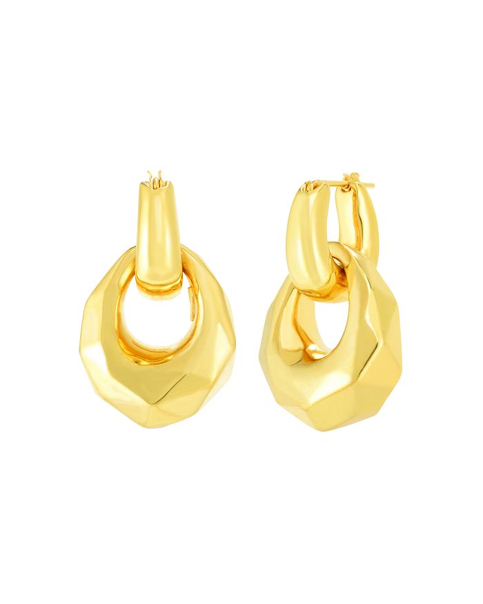 Roberto Coin 18k Yellow Gold Doorknocker Drop Earrings In Gold