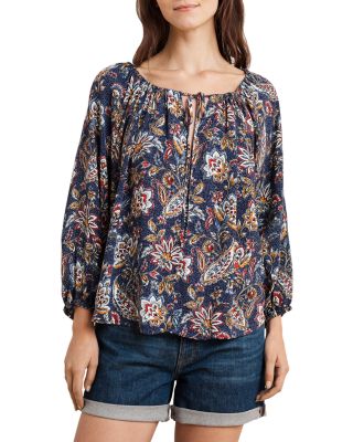 velvet peasant top