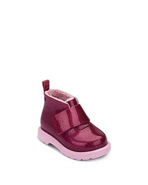 Mini Melissa Kids' Girls' Chelsea Boots - Walker, Toddler In Dark Pink Glitter