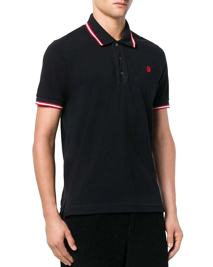 BALLY REGULAR FIT COTTON TIPPED POLO,6215210