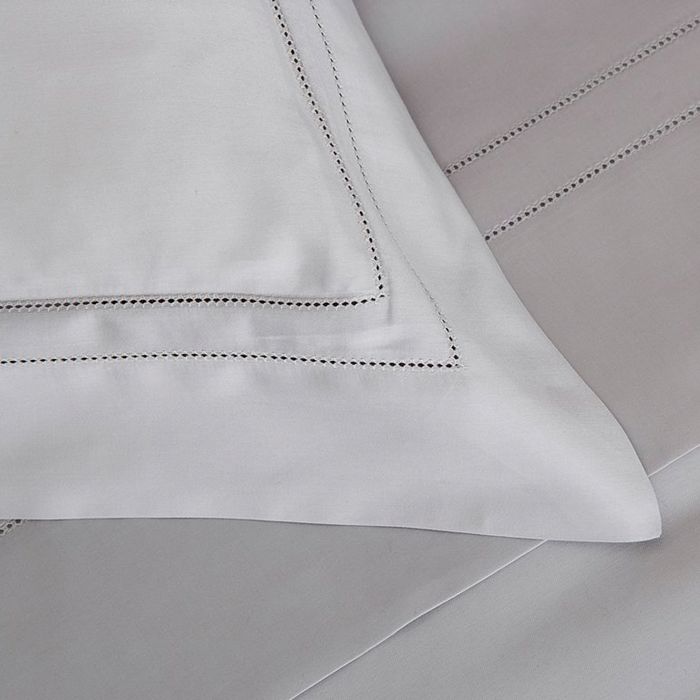Frette Essentials Doppio Ajour Queen Duvet Cover In Milk