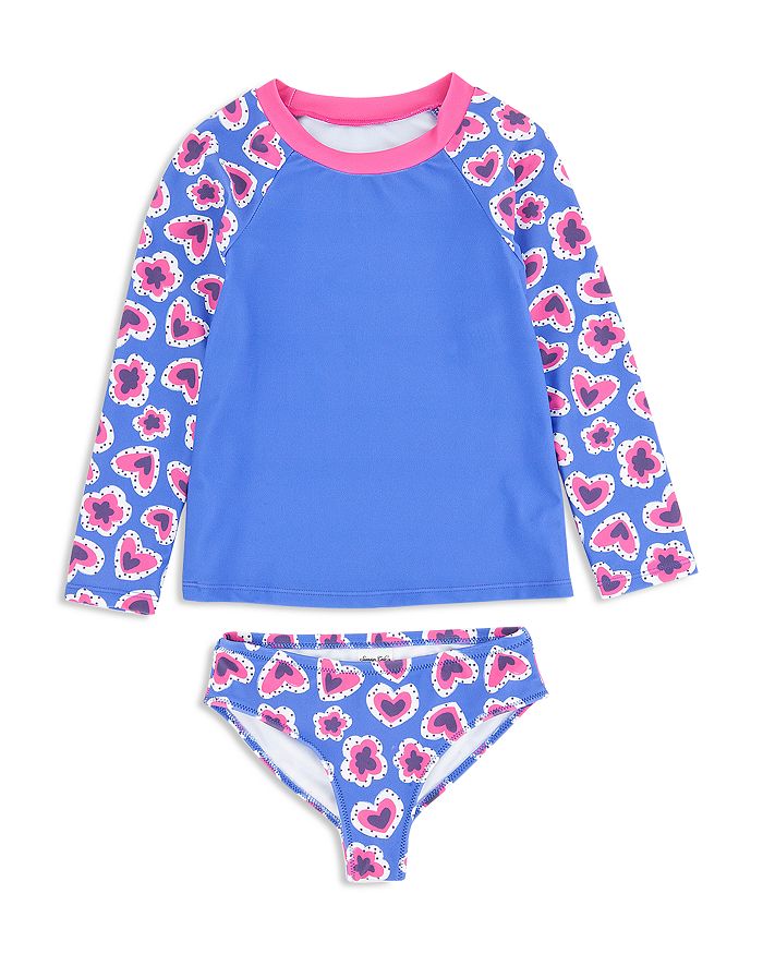Sovereign Code Girls Bondi Palm Rash Guard Top Bottom Set